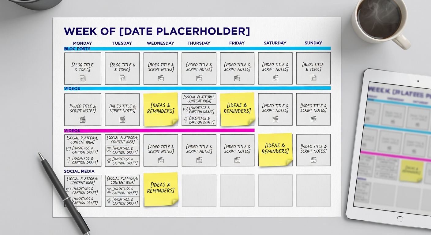 Content calendar