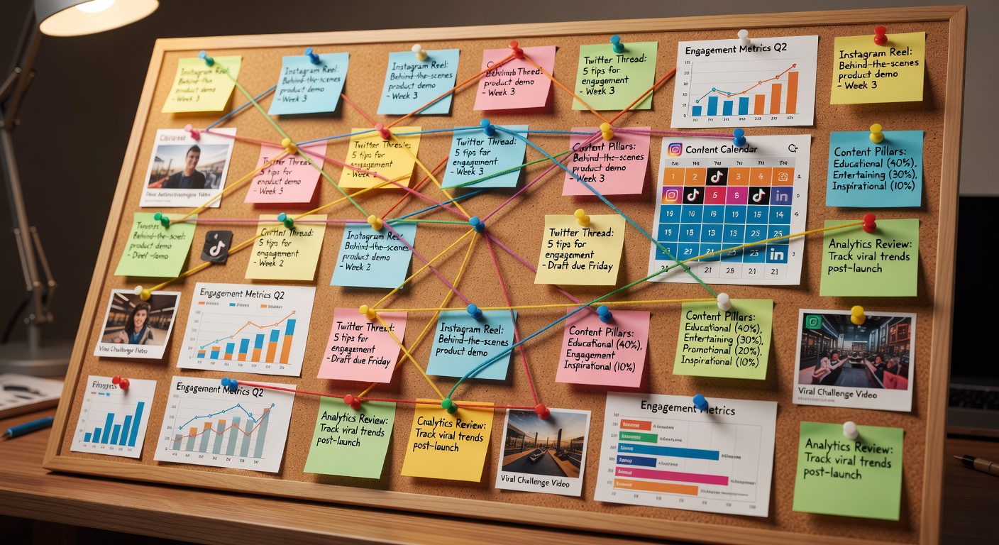 Social media strategy board
